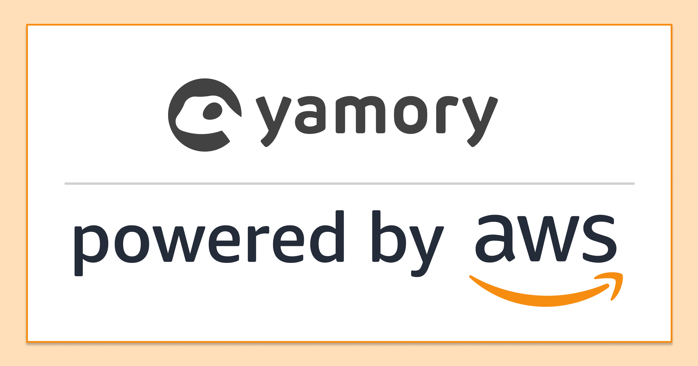 yamory powered by aws ロゴ